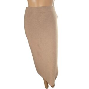 Babaton Wool Midi Skirt Small Camel Brown